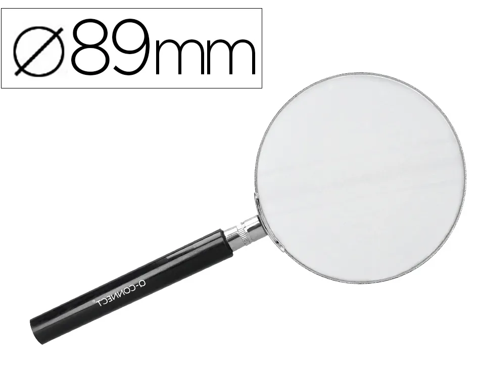 Loupe q-connect verre manche plastique 90 mm coloris noir