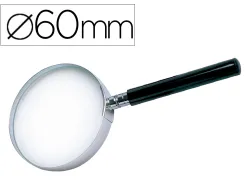 Loupe q-connect verre manche plastique 60 mm coloris noir