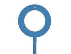 Luminaire bureau led mauljoy hauteur 33,5cm bras 35,8cm tete diametre 11,8cm coloris bleu