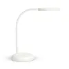 Luminaire bureau led mauljoy hauteur 33,5cm bras 35,8cm tete diametre 11,8cm coloris blanc