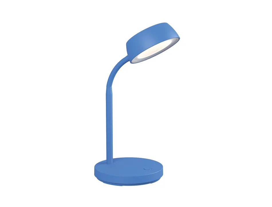Luminaire bureau maul led joy hauteur 30cm support diametre 15cm tete diametre 11cm coloris bleu