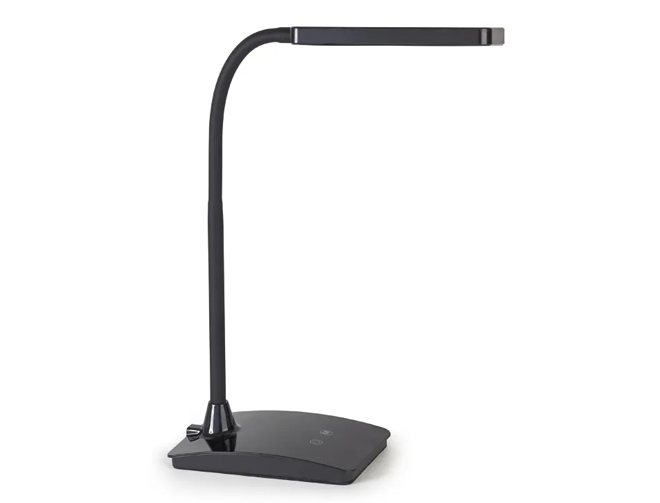 Luminaire bureau maul led pearly colour vario reglable hauteur 37,5cm bras 35,7cm tete 16x6cm coloris noir