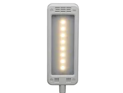 Luminaire bureau maul led pearly colour vario reglable hauteur 37,5cm bras 35,7cm tete 16x6cm coloris blanc