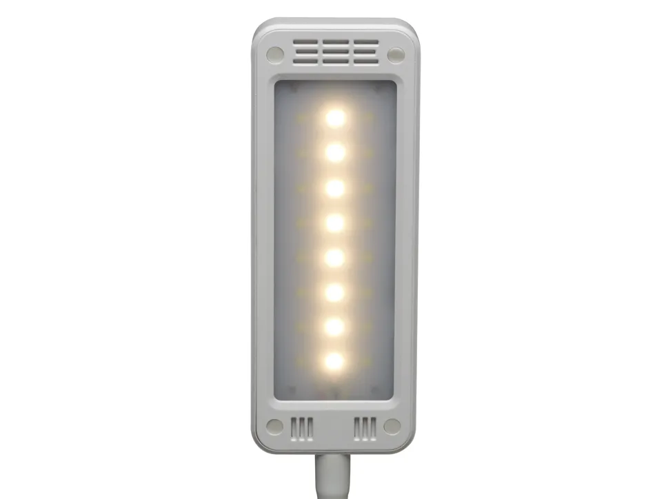 Luminaire bureau maul led pearly colour vario reglable hauteur 37,5cm bras 35,7cm tete 16x6cm coloris blanc