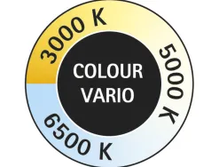 Luminaire bureau maul led pearly colour vario reglable hauteur 37,5cm bras 35,7cm tete 16x6cm coloris blanc