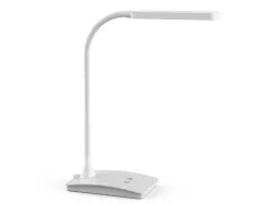 Luminaire bureau maul led pearly colour vario reglable hauteur 37,5cm bras 35,7cm tete 16x6cm coloris blanc
