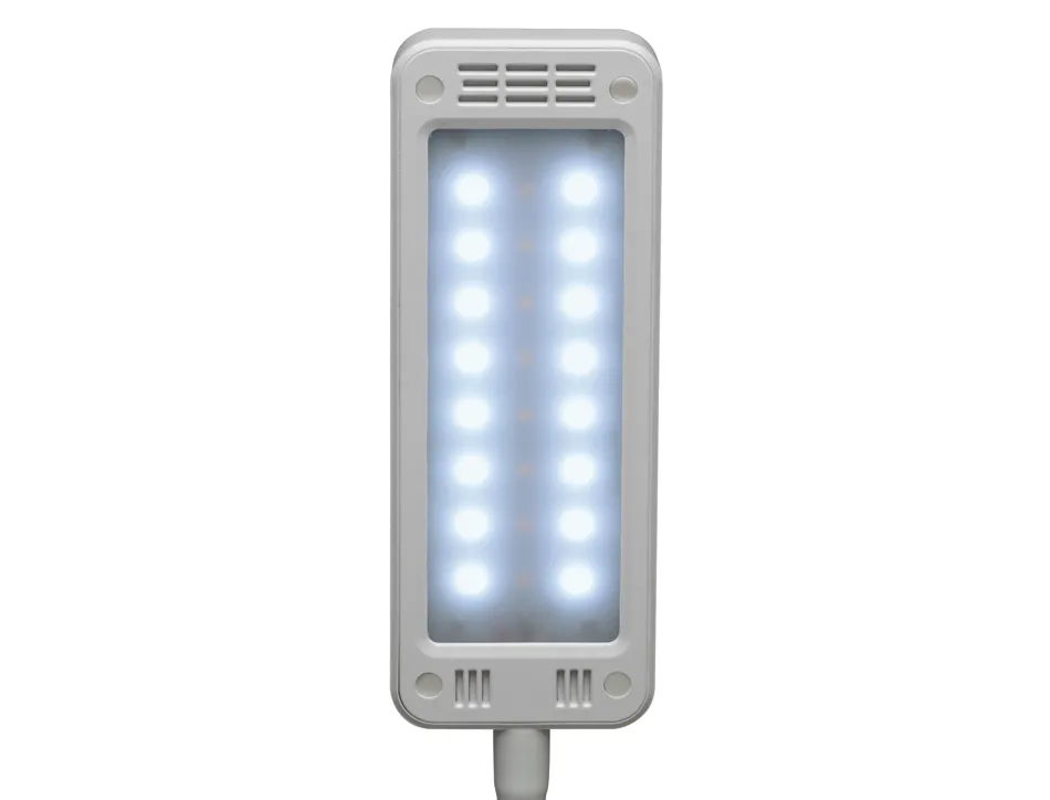 Luminaire bureau maul led pearly colour vario reglable hauteur 37,5cm bras 35,7cm tete 16x6cm coloris blanc