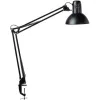 Luminaire bureau maulstudy surpince tete et bras metal hauteur 44cm bras 35cm tete diam. 17cm coloris noir