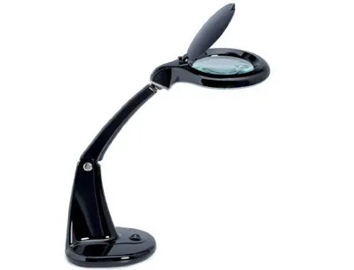 Luminaire loupe maul iris led faible consommation 7w classe a+ lentille 3 dioptries cordon1.4m coloris blanc