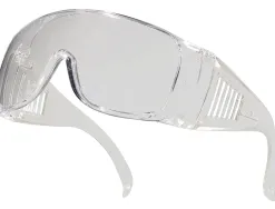 Lunettes visiteur deltaplus piton polycarbonate monobloc uv400 incolore