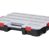 Mallette a outils viso pp couvercle transparent poignee transport 7 compartiments et 8 separateurs amovibles