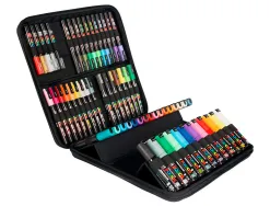 Mallette peinture posca marqueur encre inodore couvrante 60 coloris assortis