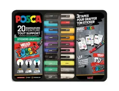 Mallette posca marqueur my blaze 20 unites coloris assortis