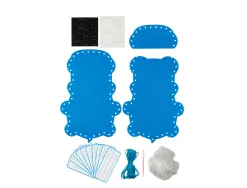 Mange soucis coudre en feutrine croc'animals + 30 tiquettes soucis - 17,8 x 12 cm - 3 pcs - 3 coloris