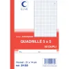 Manifold autocopiant elve 140x210mm quadrillé 5x5 foliotage 50 duplis