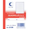 Manifold autocopiant elve 105x148mm quadrillé 5x5 foliotage 50 duplis