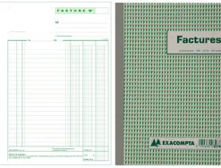Manifold autocopiant exacompta factures tva a4 210x297mm foliotage 50 triplis