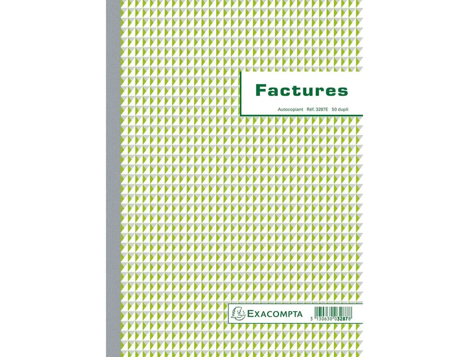 Manifold autocopiant exacompta factures tva a4 210x297mm foliotage 50 duplis