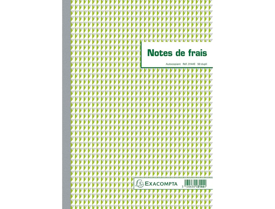 Manifold autocopiant exacompta notes de frais a4 210x297mm foliotage 50 duplis
