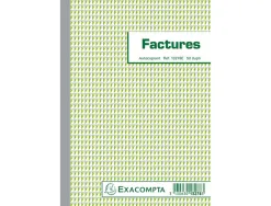 Manifold autocopiant exacompta factures a5 148x210mm foliotage 50 duplis