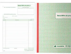 Manifold autocopiant exacompta devis offre de prix a4 210x297mm foliotage 50 triplis