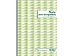 Manifold autocopiant exacompta devis auto-entrepreneur a4 210x297mm foliotage 50 duplis
