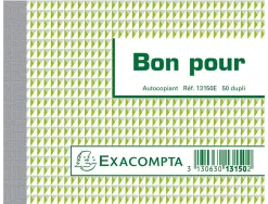 Manifold autocopiant exacompta 135x105mm bon pour foliotage 50 duplis