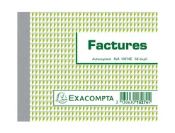 Manifold autocopiant exacompta factures 105x135mm foliotage 50 duplis