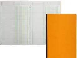 Manifold comptable exacompta piqué tête paresseuse 297x210mm vertical 34 lignes 80 pages 6 colonnes/page