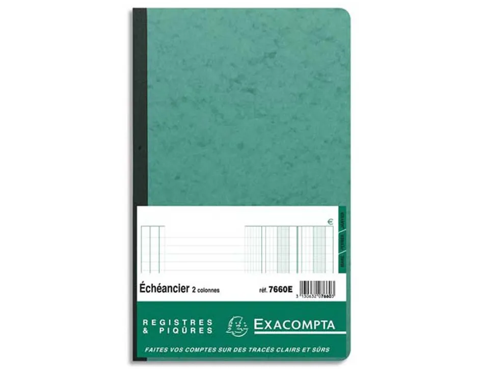 Manifold exacompta piqué 195x320mm 80 pages échéancier