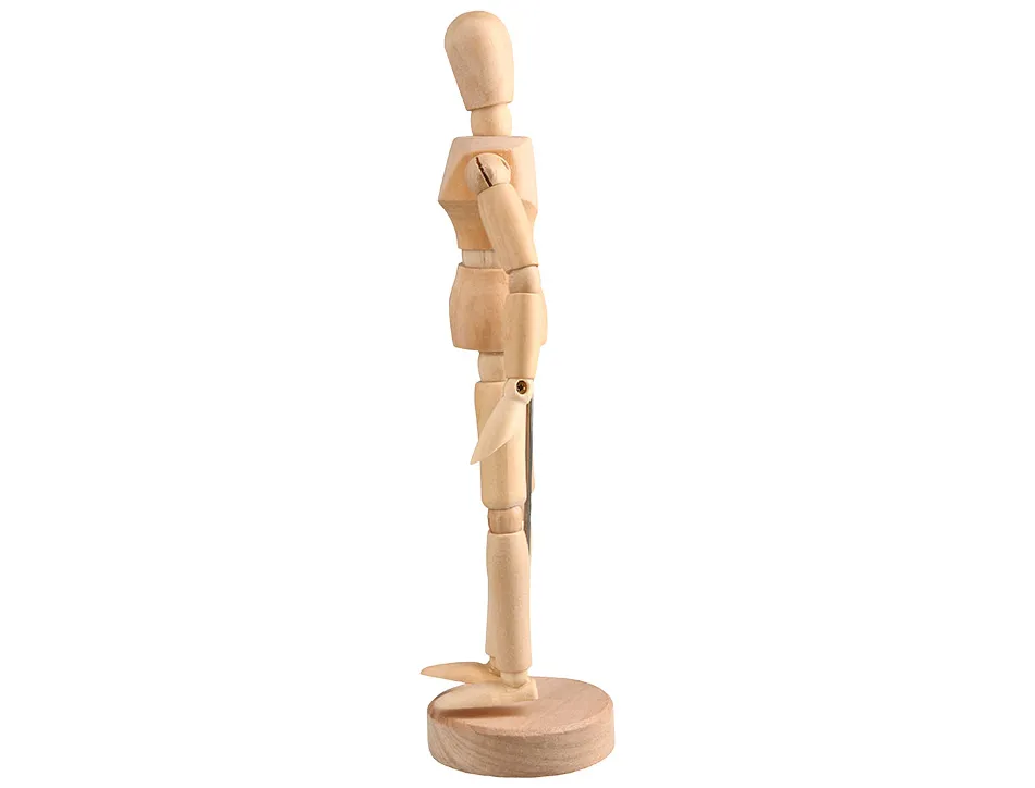 Mannequin liderpapel pour peinture et dessin articule et flexible en bois de pin 20 cm certifie fsc