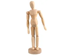 Mannequin liderpapel pour peinture et dessin articule et flexible en bois de pin 20 cm certifie fsc