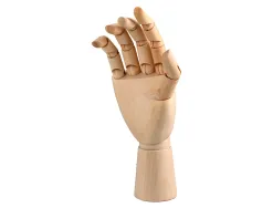 Mannequin main liderpapel pour peinture et dessin articule et flexible en bois de pin 18 cm certifie fsc