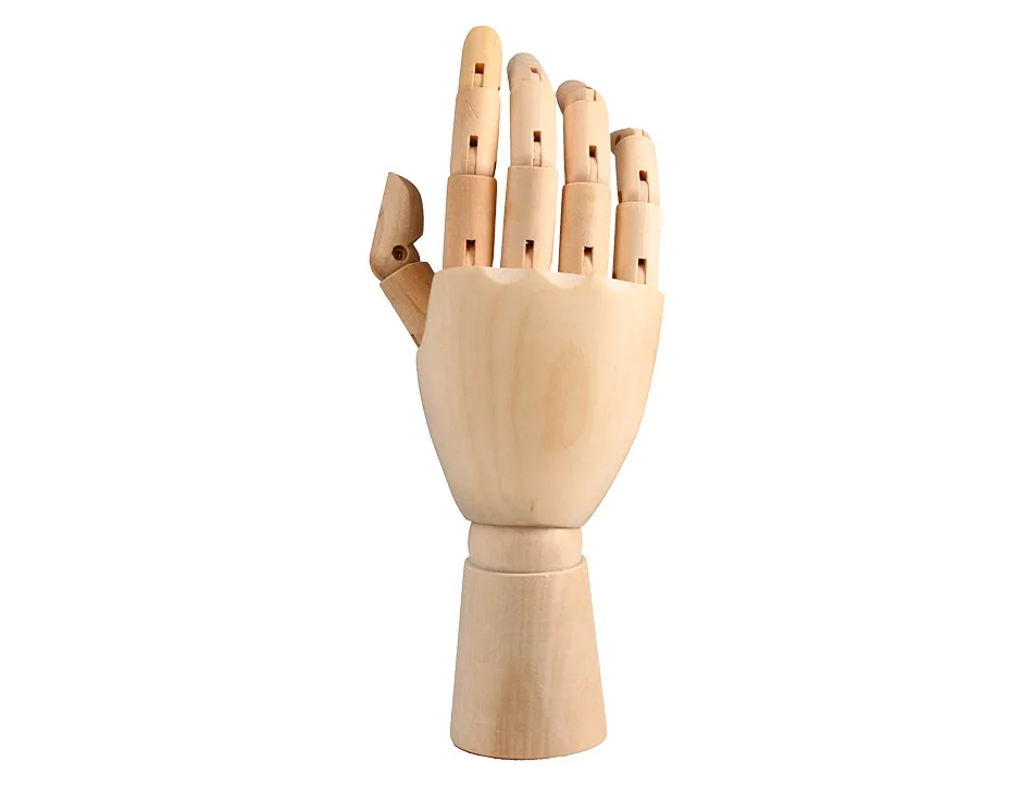 Mannequin main liderpapel pour peinture et dessin articule et flexible en bois de pin 18 cm certifie fsc