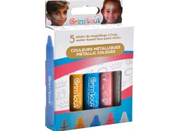 Maquillage grim'tout a l'eau coloris metallises assortis set 6 sticks