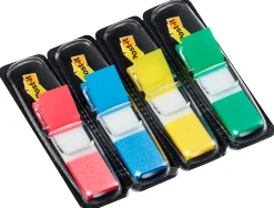 Marque-pages post-it index flèches 12x44mm 96f coloris classiques bleu jaune rouge vert lot 4x24 unités