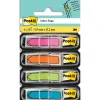 Marque-pages post-it index flèches 12x44mm 96f coloris vifs bleu jaune rouge vert lot 4x24 unités