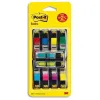 Marque-pages post-it mini index étroit 12x44mm lot 8x35f + 2 distributeurs 24 marque-pages étroits flèche offerts