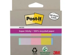 Marque-pages post-it papier index coloris pastel assortis lot 5x70 unites