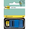 Marque-pages post-it standard index 25x44mm 50f coloris bleu