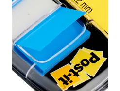 Marque-pages post-it standard index 25x44mm 50f coloris bleu