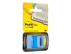 Marque-pages post-it standard index 25x44mm 50f coloris bleu