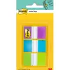 Marque-pages post-it standard index 25x44mm 60f 3 coloris bleu violet vert