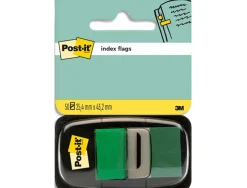 Marque-pages post-it standard index 25x44mm 50f coloris vert