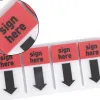 Marque-pages q-connect index sign here 25.4x43.2mm 50 languettes plastique pack 4 unités