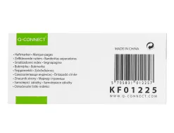 Marque-pages q-connect 25x45mm 160f repositionnable 4 coloris transparents pack 4x40