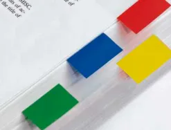 Marque-pages q-connect 25x45mm 160f repositionnable 4 coloris transparents pack 4x40