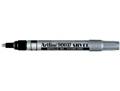 Marqueur artline permanent pointe moyenne conique 2.3mm tous supports corps métal encre pigmentée résiste eau argent