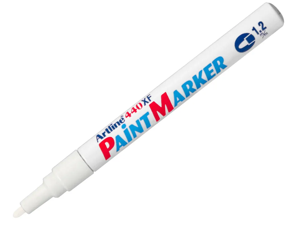 Marqueur artline permanent paint marker 440 pointe fine conique 1.2mm encre pigmentée base d'huile coloris blanc