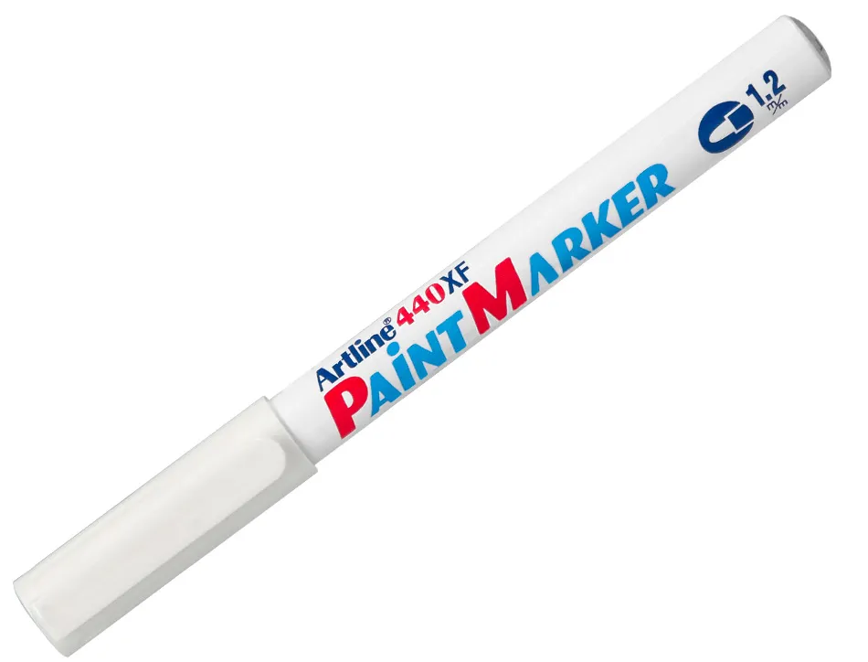 Marqueur artline permanent paint marker 440 pointe fine conique 1.2mm encre pigmentée base d'huile coloris blanc